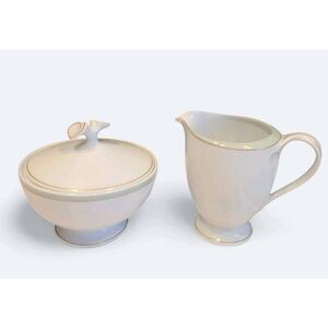 Printemps x Hutschenreuther Chloe Creamer & Sugar Set Porcelain Green EUC